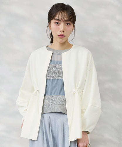 【FONT LAB】カットジョーゼットドロストトッパーハオリ