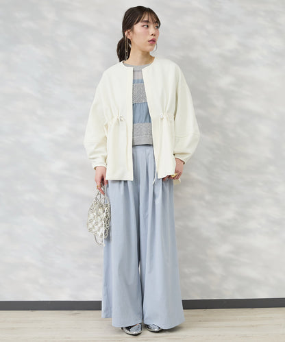 【FONT LAB】カットジョーゼットドロストトッパーハオリ