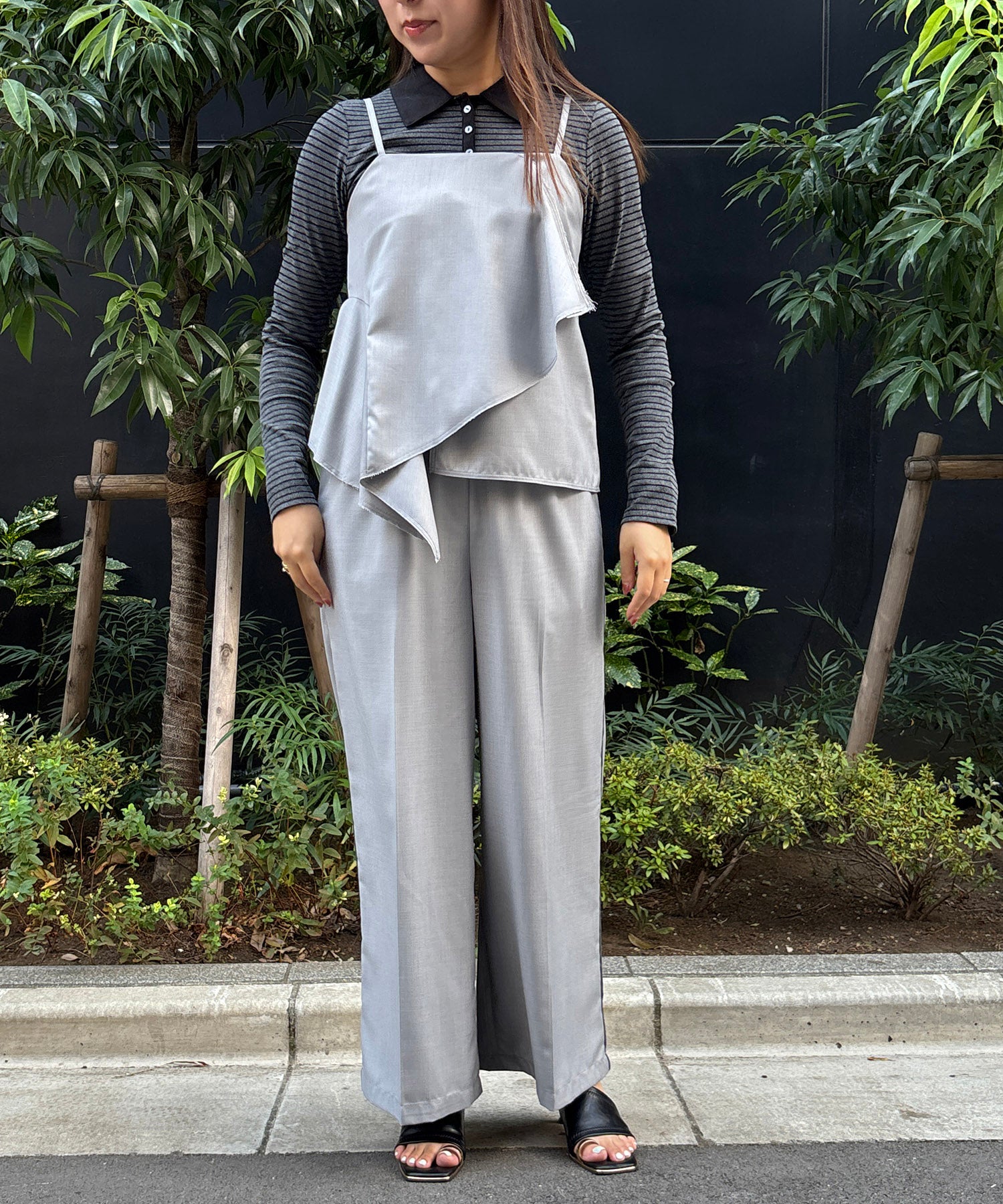 【INNOWAVE】【R】ボーダーリブカットソー