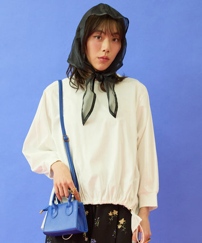 【FONT LAB】シルケットポンチ異素材コンビトップス