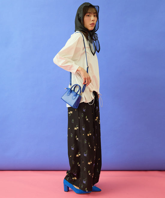 【FONT LAB】シルケットポンチ異素材コンビトップス