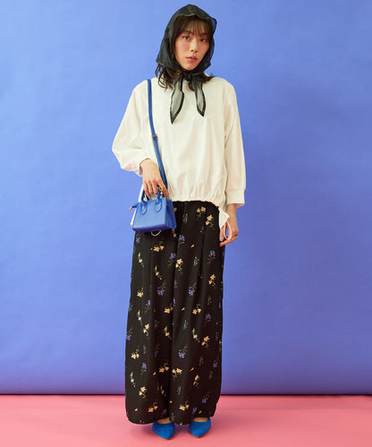 【FONT LAB】シルケットポンチ異素材コンビトップス