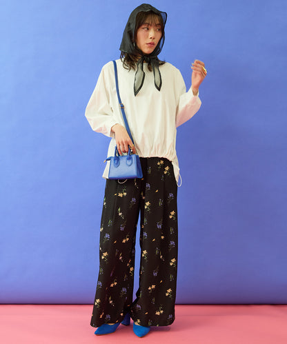 【FONT LAB】シルケットポンチ異素材コンビトップス