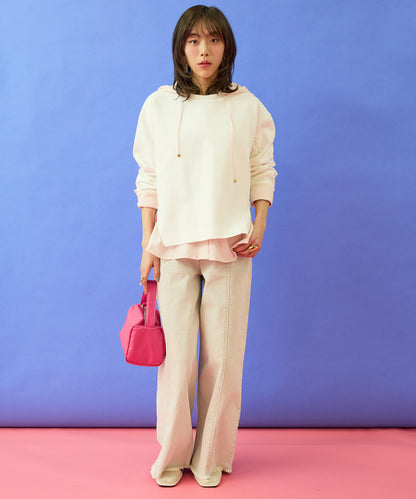 【FONT LAB】ケーブルコンビZIPデザインスウェット