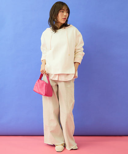 【FONT LAB】ケーブルコンビZIPデザインスウェット