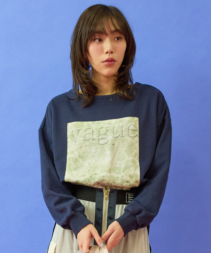 スウェット レディース 春 フォトプリント ロゴスウェット