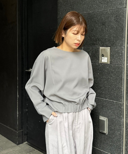 【FONT LAB】ピンタックヘムライトポンチカットソー