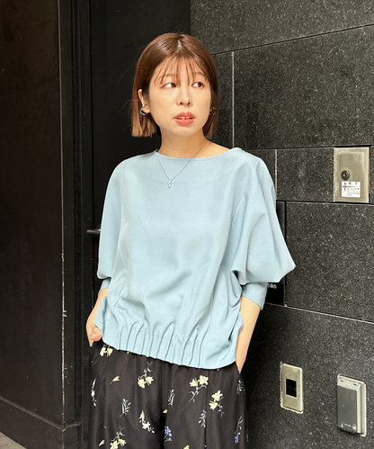 【FONT LAB】ピンタックヘムライトポンチカットソー