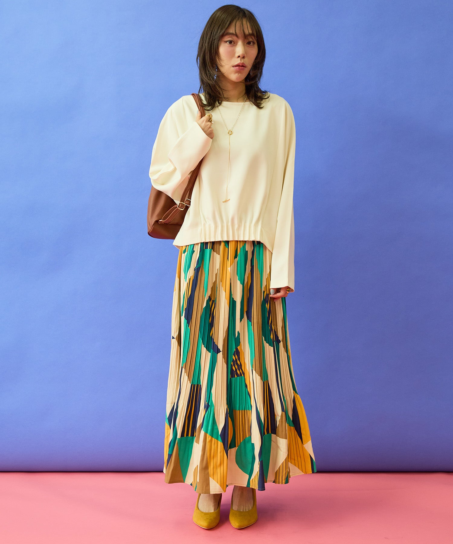 【FONT LAB】ピンタックヘムライトポンチカットソー