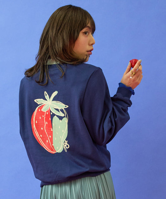 【mademoiselle YEYE】ストロベリーアートプリントスウェット