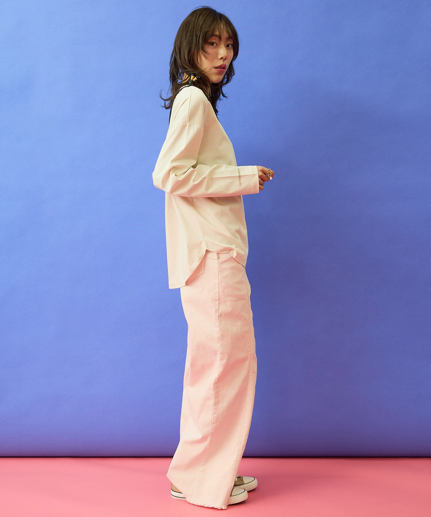 【FONT LAB】コットンスムース3DロゴロンT