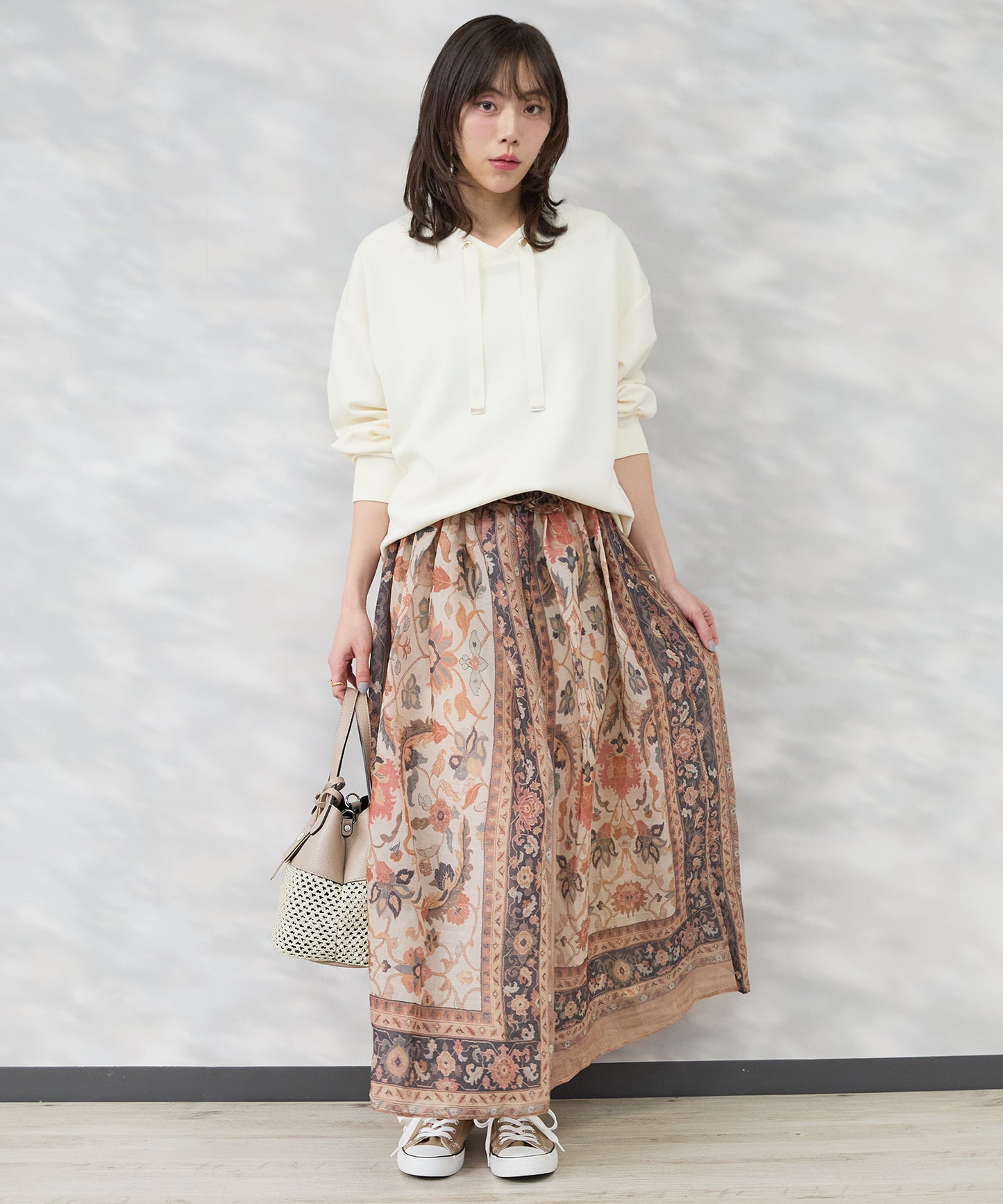 【FONT LAB】スフレダンボールフードレスパーカ