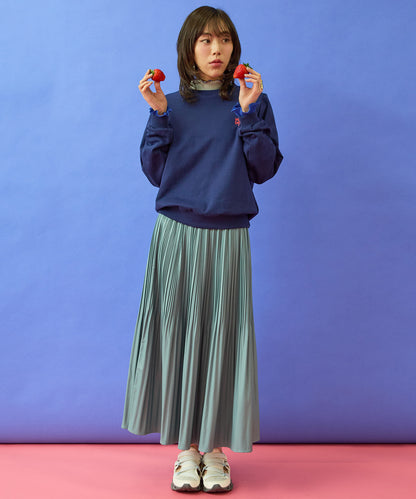 【FONT LAB】プリーツちびハイネックバイカラーカットソー