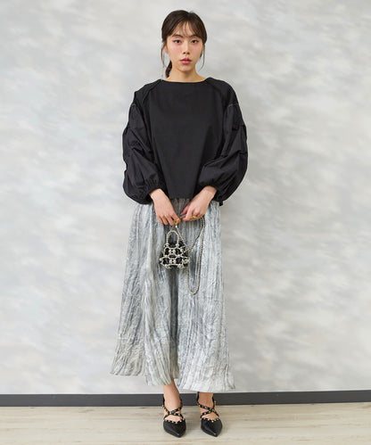 【FONT LAB】ダブルシルケット タックスリーブカットソー