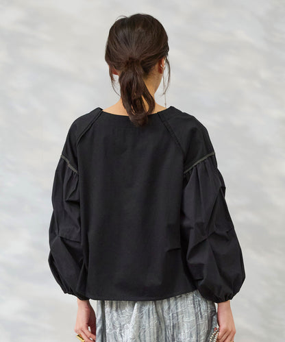 【FONT LAB】ダブルシルケット タックスリーブカットソー