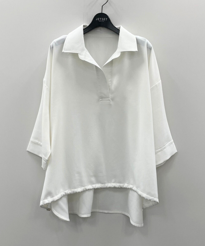 【FONT LAB】ライトジョーゼットドロストスキッパーカットソー