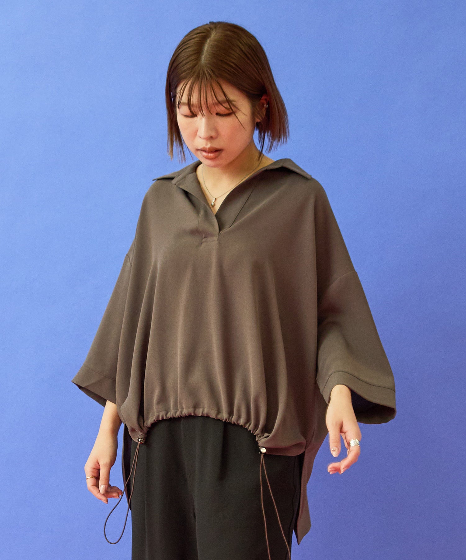 カットソー レディース スキッパーカットソー