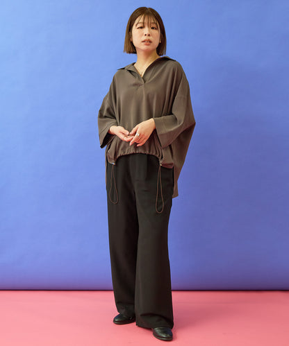 【FONT LAB】ライトジョーゼットドロストスキッパーカットソー