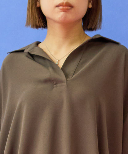 【FONT LAB】ライトジョーゼットドロストスキッパーカットソー