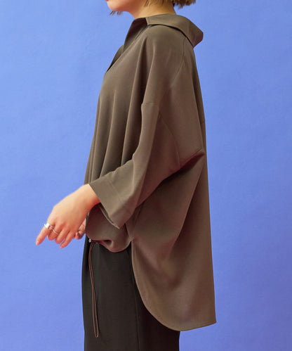 【FONT LAB】ライトジョーゼットドロストスキッパーカットソー