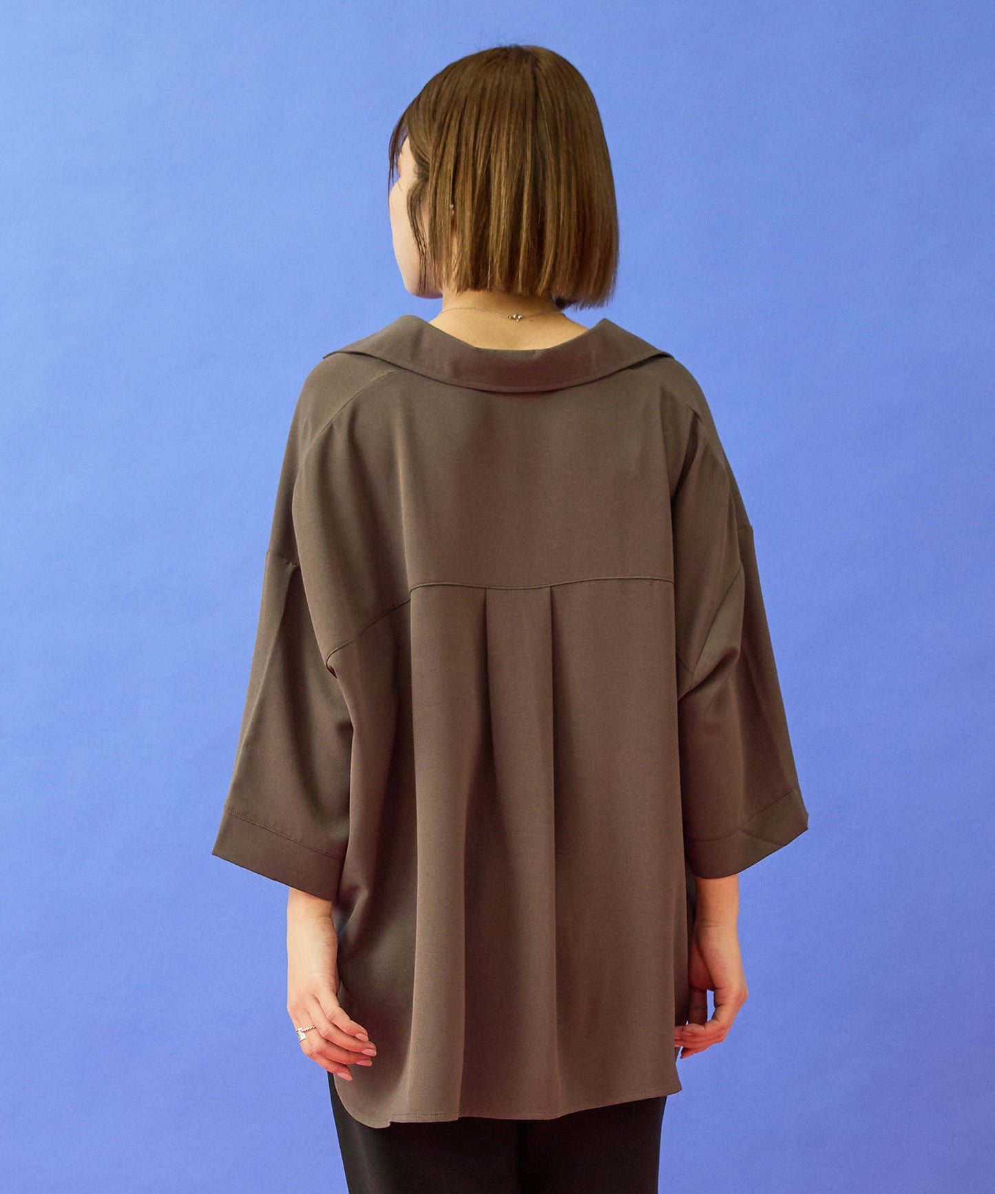 【FONT LAB】ライトジョーゼットドロストスキッパーカットソー