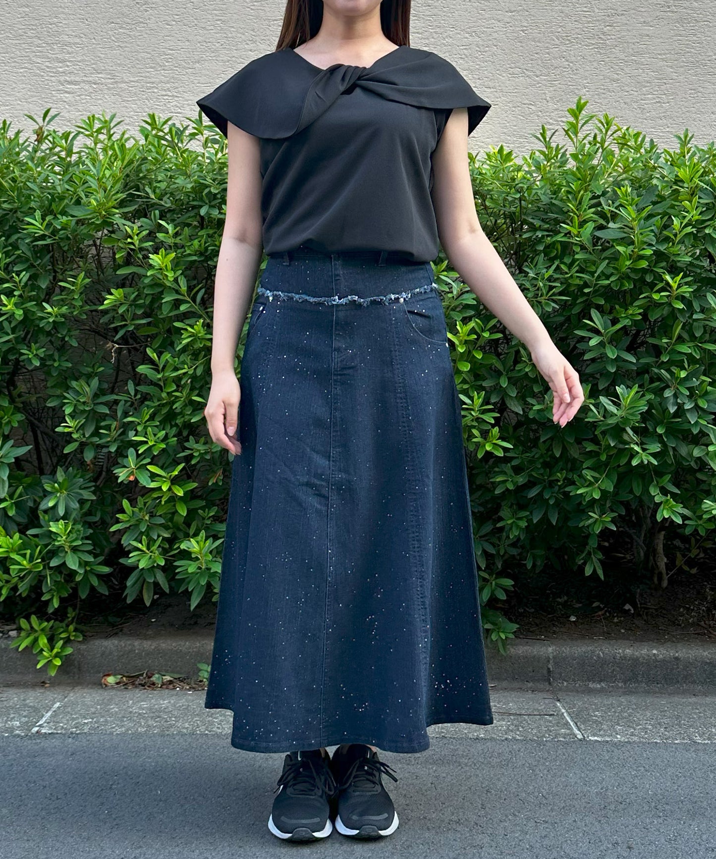 【INNOWAVE】ツイストカラーカットソー