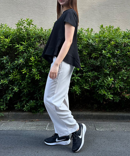 【qout】デザインヘムドライカットソー