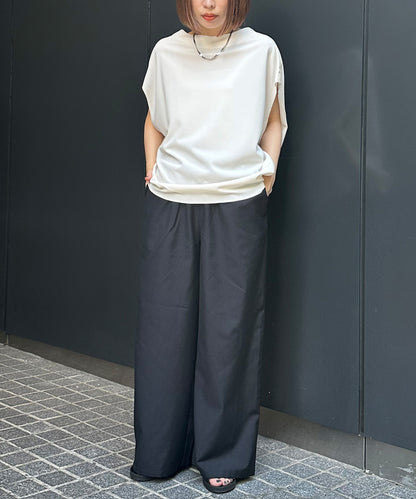 【qout】ショルダーラインジョーゼットカットソー