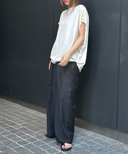 【qout】ショルダーラインジョーゼットカットソー