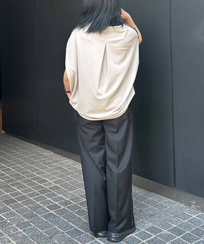 【qout】ショルダーラインジョーゼットカットソー