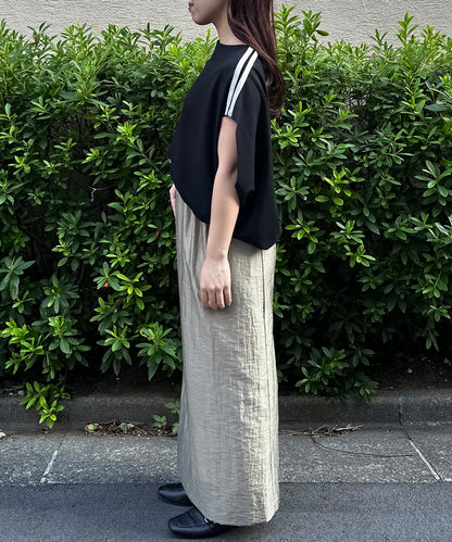 【qout】ショルダーラインジョーゼットカットソー