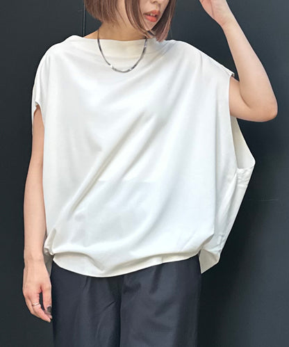 【qout】ショルダーラインジョーゼットカットソー