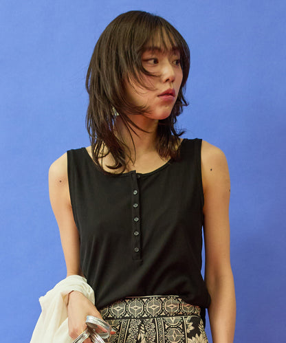 【FONT LAB】ヘンリーネックタンクトップ