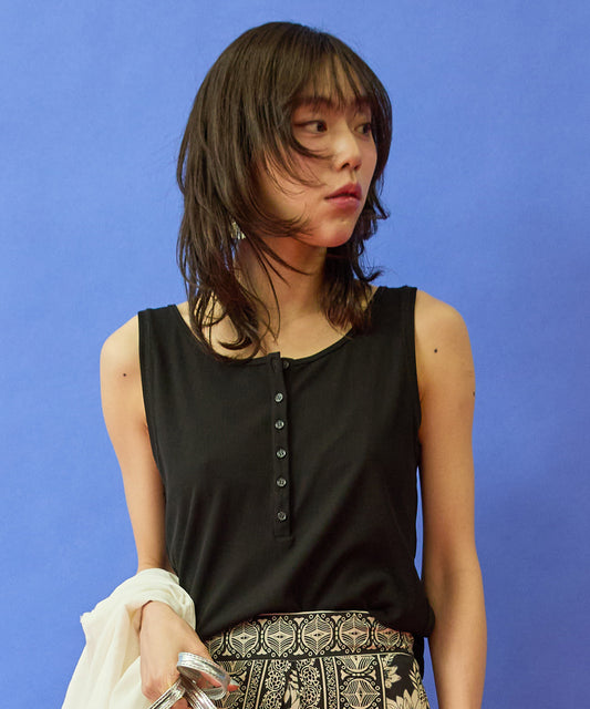 【FONT LAB】ヘンリーネックタンクトップ