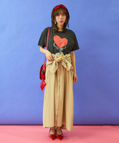 【FRNCH】♡プリントオーガニックコットンTシャツ