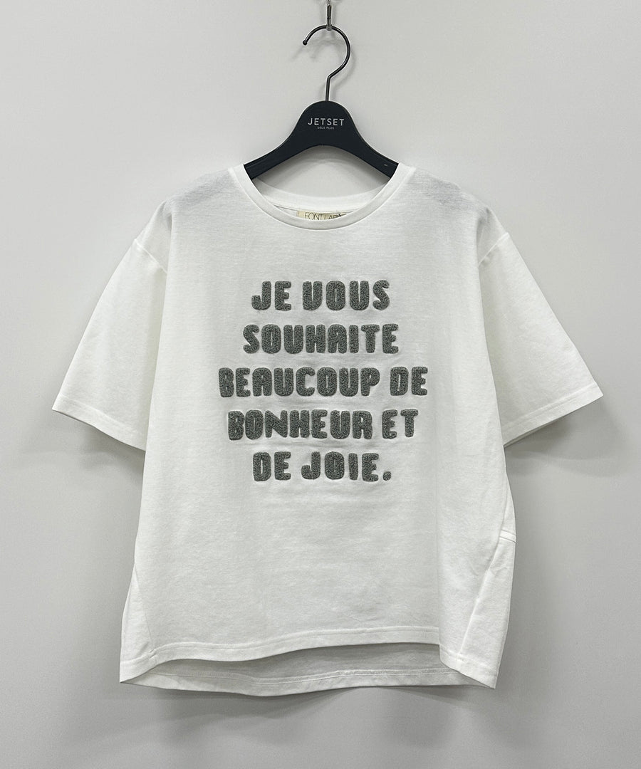 【FONT LAB】シェニールロゴTシャツ