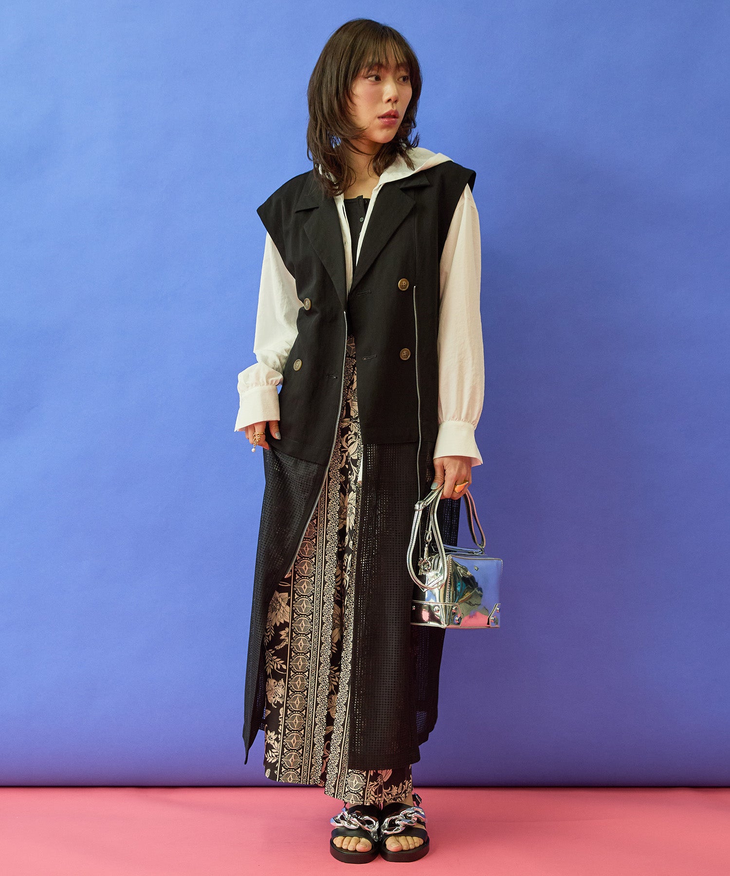 【FONT LAB】メッシュコンビトレンチジレ