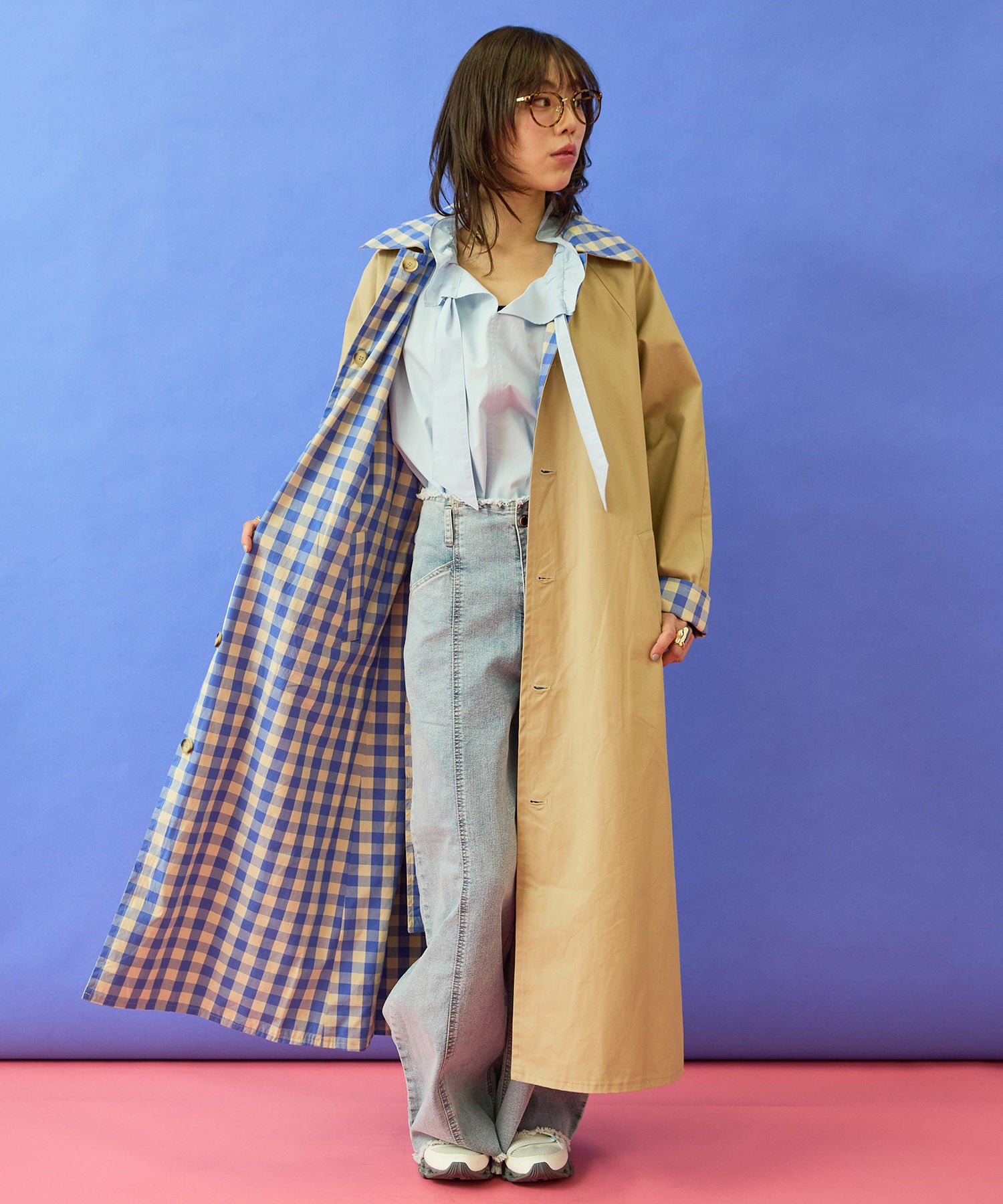 【FRNCH】リバーシブルマキシコート