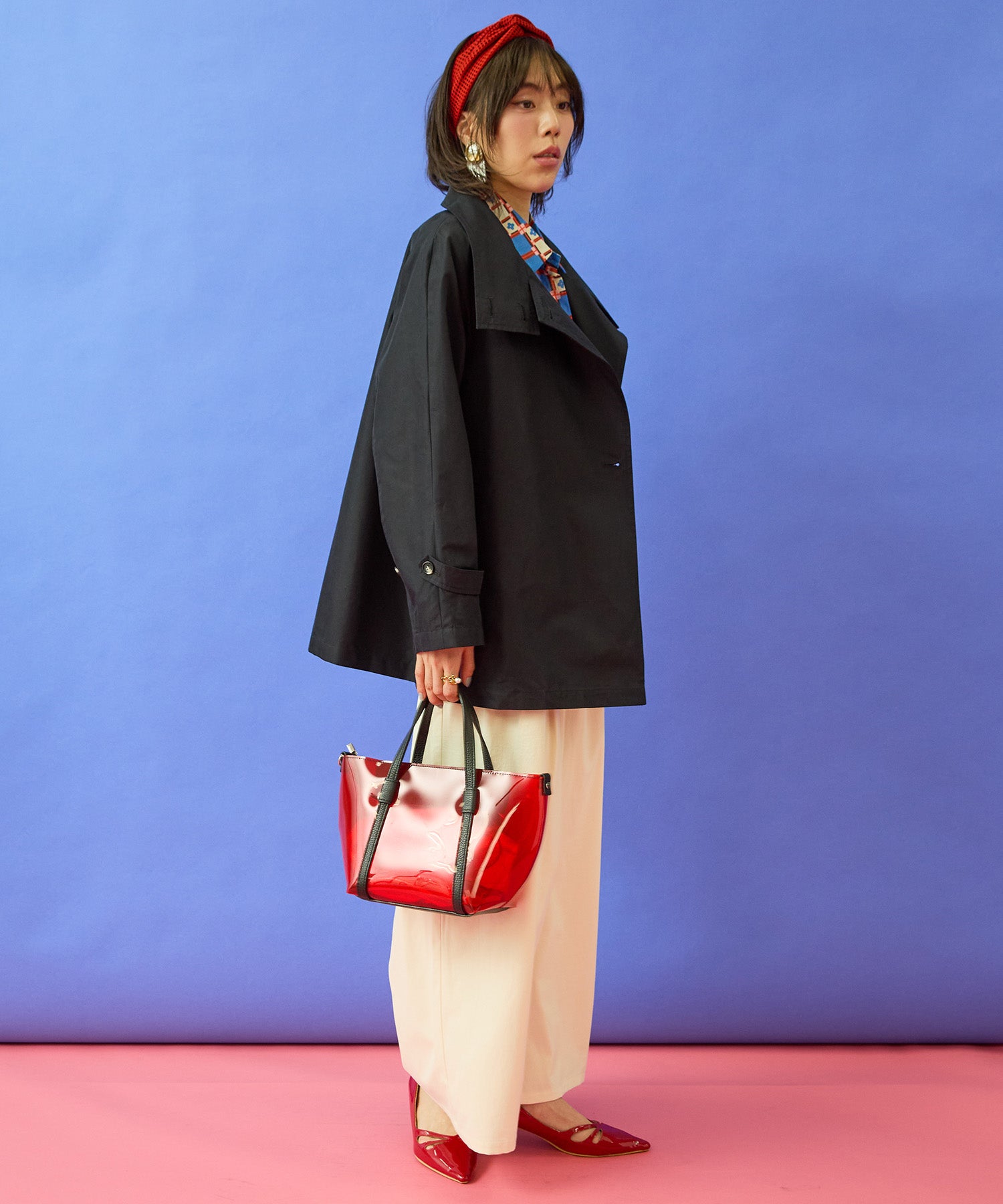 【JETSET SOLO PLUS】シャンブレーツイルショートコート