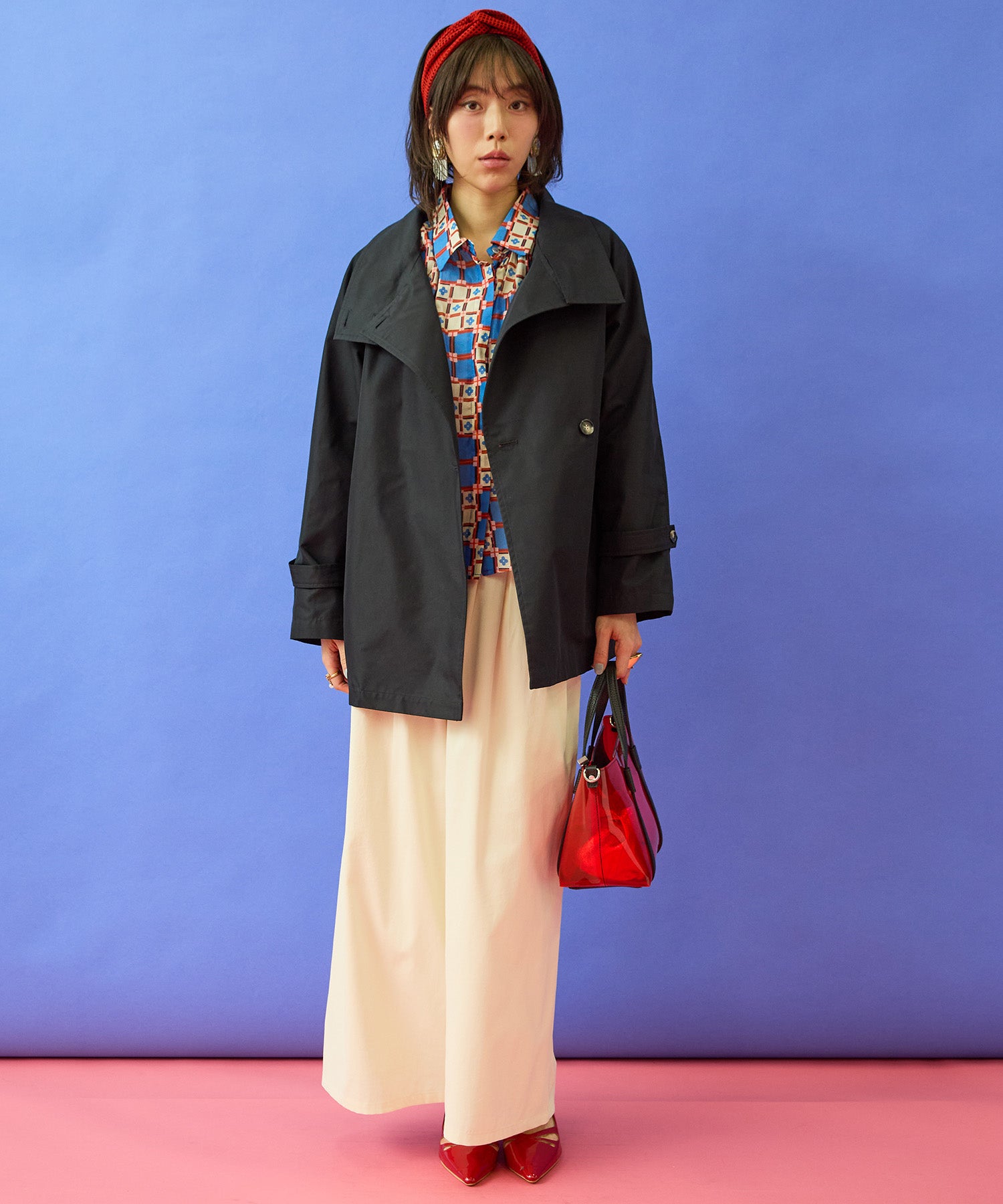 【JETSET SOLO PLUS】シャンブレーツイルショートコート