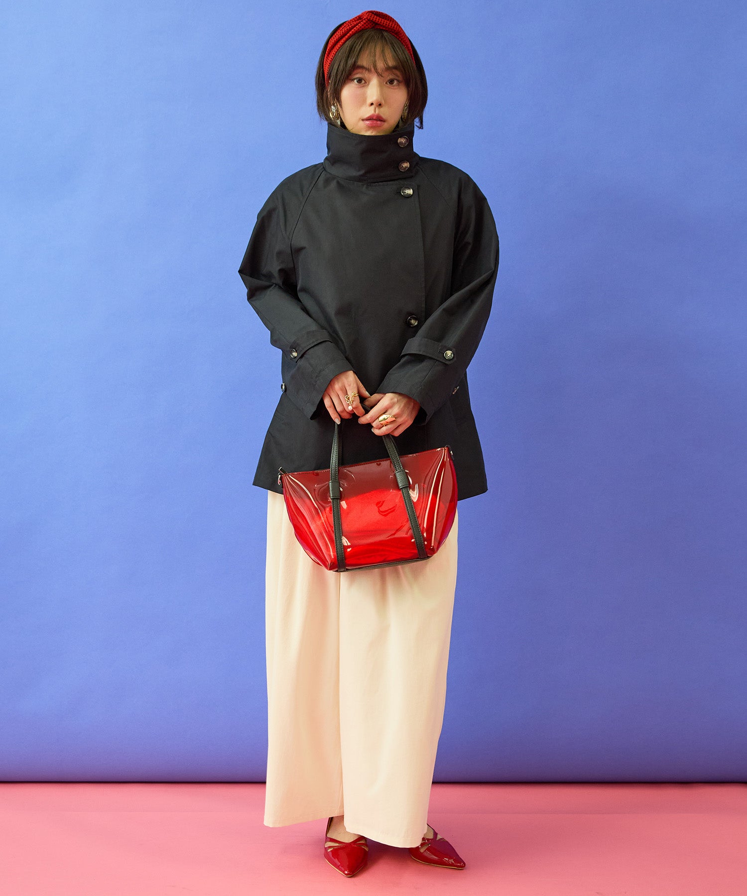 【JETSET SOLO PLUS】シャンブレーツイルショートコート