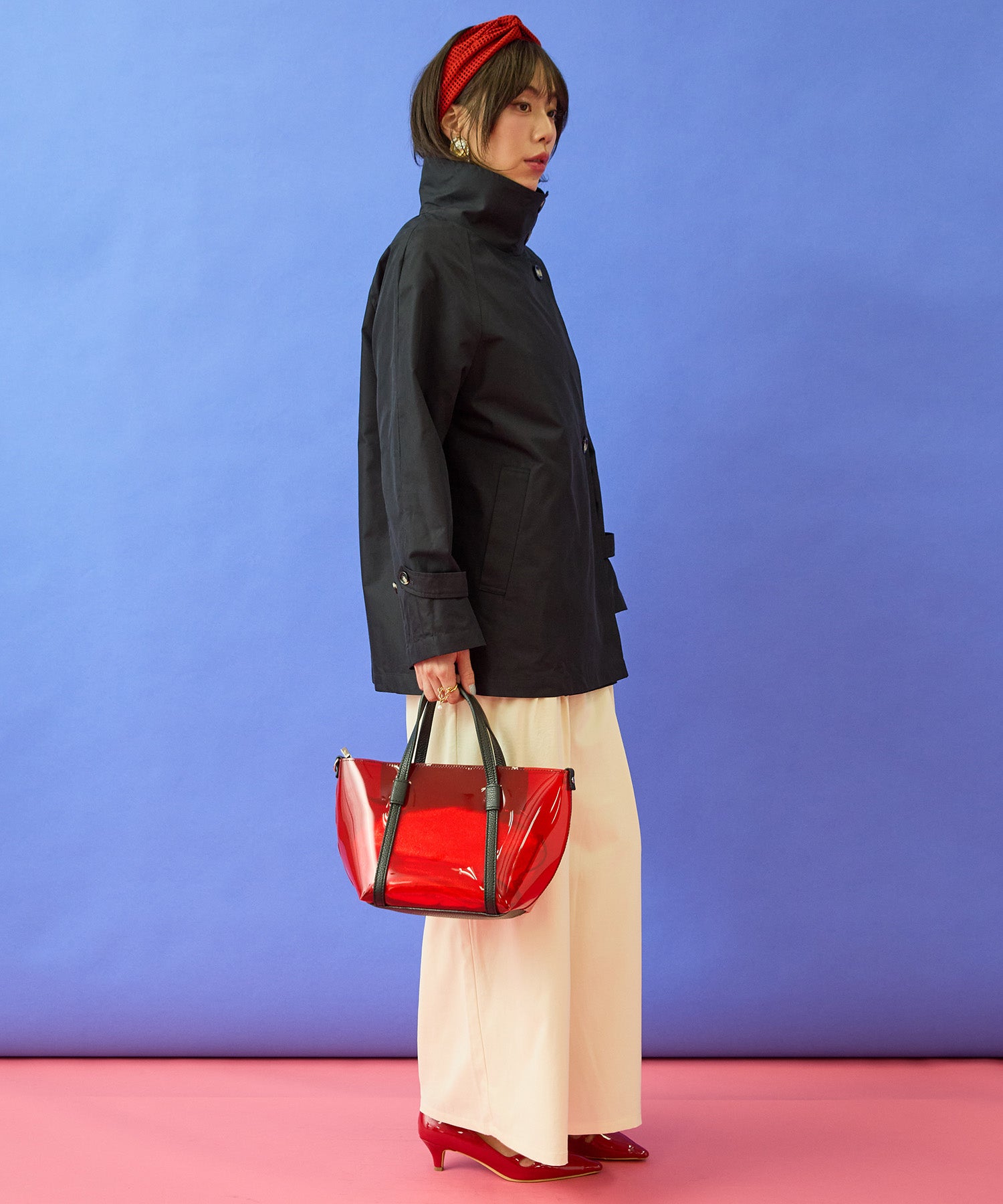 【JETSET SOLO PLUS】シャンブレーツイルショートコート