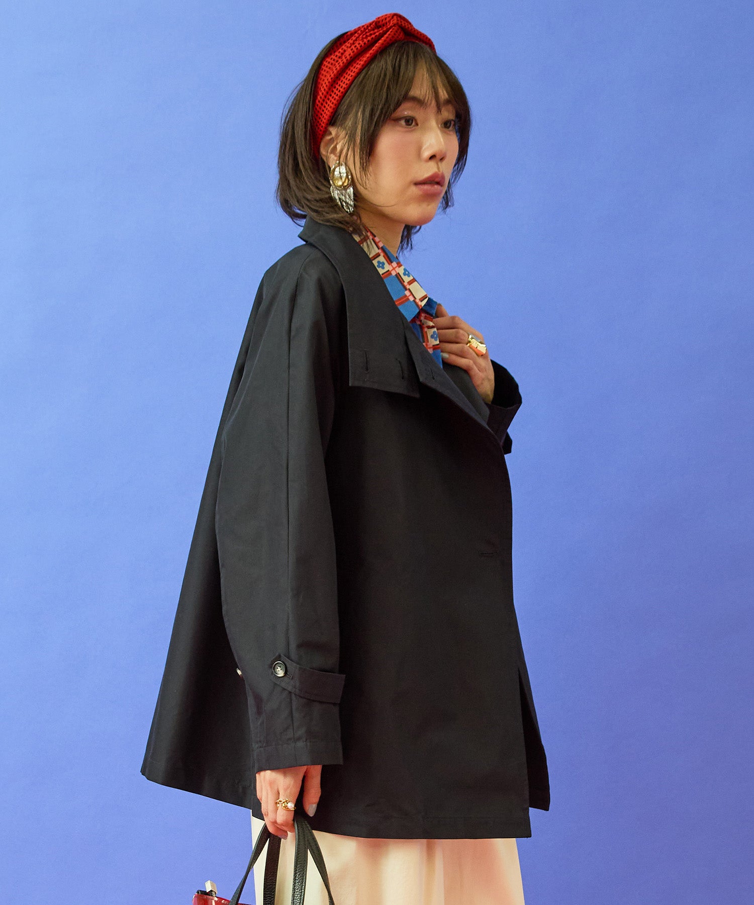 【JETSET SOLO PLUS】シャンブレーツイルショートコート