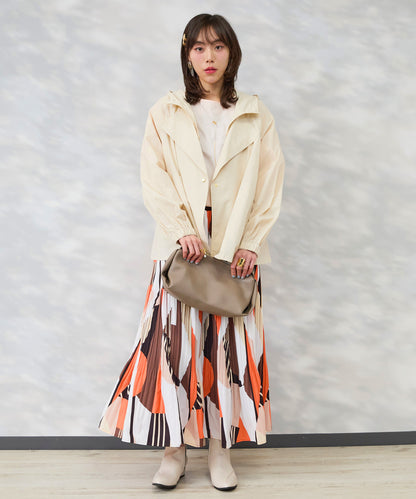 【FONT LAB】コットンテンセルフェイクレイヤードショートコート