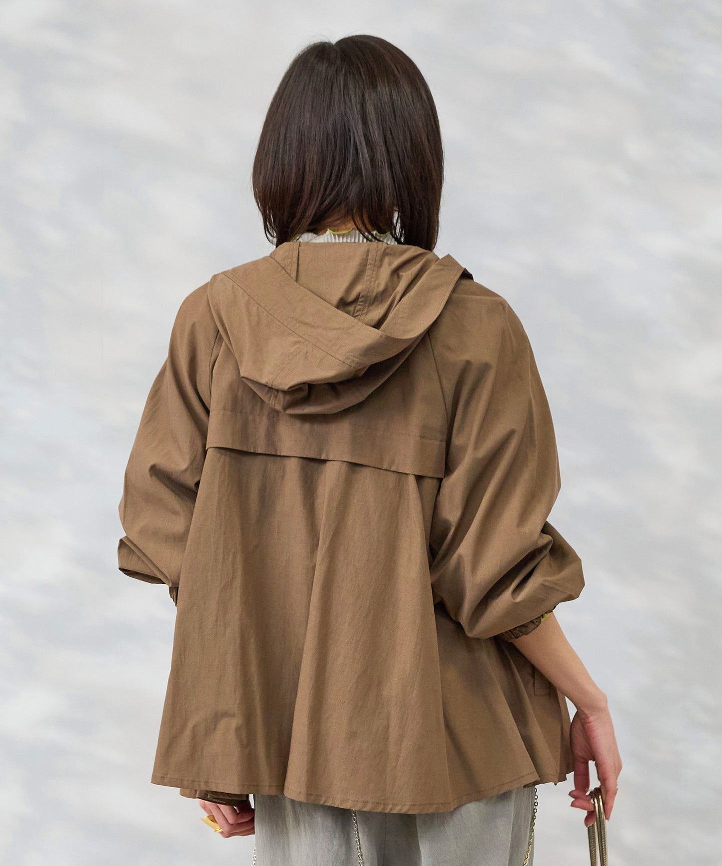 【FONT LAB】コットンテンセルフェイクレイヤードショートコート