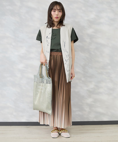 【SKFK】アシンメトリーデザインペイントジレ