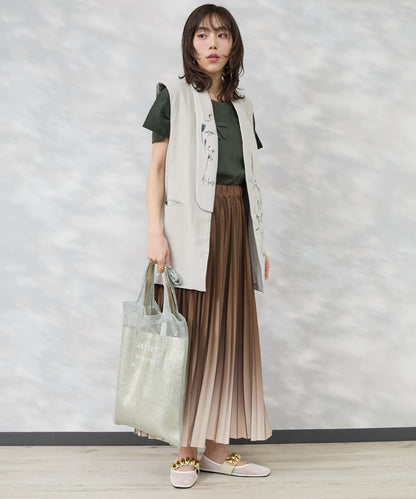 【SKFK】アシンメトリーデザインペイントジレ