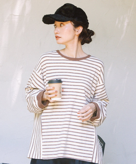 大きいサイズ レディース トップス プルオーバー ボーダー｜sabstreet my standard(サブストリートマイスタンダード)