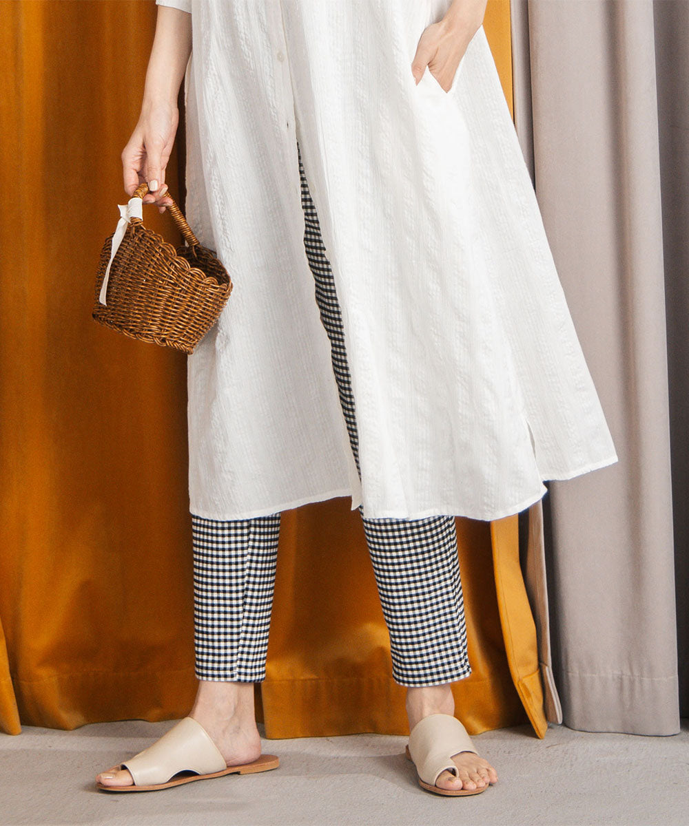 12-1676　21号(6L～) アソートチェックストレッチパンツ【先行予約】