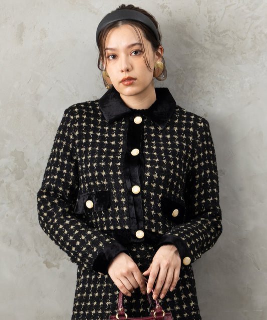 レディース ショート丈 ツイード ジャケット｜JETSET SOLO PLUS(ジェットセットソロプラス) 公式通販｜レディース ファッション きれいめカジュアル